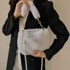 HOCODO Winter Shoulder Bag Female Fashion Plush Soft Handbag For Women Solid Color Msenger Bag Women Quality Cheap Ladi BagZR7D