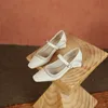 Meotina, zapatos de tacón para mujer, zapatos Mary Jane de tacón medio de cuero auténtico, zapatos de tacón de bloque con punta cuadrada para mujer, calzado con hebilla, zapatos de tacón poco profundos Beige 40 210520