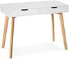 Writing Computer Desk, Home Office Laptop Notebook PC Werkstation met 2 grote laden, studiebalie ijdelheid make-up tafel eenvoudig modern