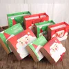 StoBag 10pcs Christmas Cookies Gift Packing Paper Box For Birthday Party Cake Chocolate Candy Holders DIY Handmade Favor 211216