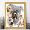 5D DIY Diamond Painting Animals Dog Cross Stitch Kit Full Drill Square Brodery Mosaic Art Bild av Rhinestones Decor Gift