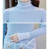 Elegant Ladies Knitted 2 Piece Set Women Autumn Winter Fashion Turtleneck Sweater Pullover And Irregular Spliced Knit Skirt Suit 211119