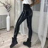 ATHVOTAR Women PU Leather Leggings Black Pencil Pants High Waist Sexy Skinny Thin Trousers 211204