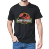 Dinosaure Papa Saurus Cadeaux de la fête des Pères Funny Graphic Tee Famille Anniversaire Tops Hommes 100% Coton T-shirt 210629