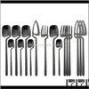 Kitchen, Dining Bar Home & Garden16Pc/Set Cutlery Set Stainless Steel Hanging Tableware Golden Forks Knifes Spoons Teaspoons Flatware Sets K
