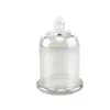 1 st lege glazen kaars jar glazen koepel Cloche Bell Jar voor geurende kaars maken kit whosale luxe container 190 ml / 220ml H0910