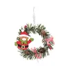 Ghirlanda in PVC Ornamento natalizio Pupazzo di neve Orso Cervo Piccola ghirlanda Fiori artificiali Ornamenti di Babbo Natale