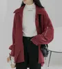 Retro Solid Corduroy Women's Jacket Korean Plus Size Bf Street Style Short Autumn Casual Loose Top Bluses Shirts