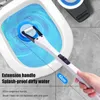 Escova de vaso sanitário sem ângulo morto limpeza descartável doméstico alça longa ferramenta de limpeza casa de banho acessórios 210423