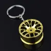 سلاسل المفاتيح السيارات Turbo Hub Keychain Wheel Rim Car Keyring Luxury سبائك الزنك مفتاح فوب الإطارات التصميم سلسلة ل