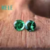 MELE Tsavorite naturale a taglio rotondo da 2,5 mm per la creazione di gioielli, gemma verde sciolta con colore brillante, pietra principale fai-da-te color fuoco H1015