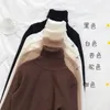 Pull à col roulé pour femmes serré style coréen automne et hiver pulls tricotés basique mince couleur unie pull femme 210420