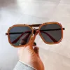 Solglasögon Mode Polygon Square Kvinnor Retro Clear Anti-Blu-Ray Glasögon Ram Män Dubbel Bridges Sun Shades UV400