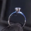 Fedi nuziali con diamante zircone Anello di fidanzamento da donna Fascia regalo di gioielli di moda e sabbia