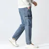 FirmRanch / Women lavado lápis azul para jeans casuais de cargas de bolso jeans homme brisas menino jean grande 4xl