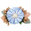 9 styles ins femelle fille 3 pouces accessoire cheveux stéréo imitation à la main fleur avec perles design barrettes accessoires enfants bijoux enfants cadeau cadeau