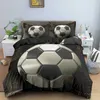 Conjunto de cama de futebol 3D Conjunto de edredão de futebol Billwcase 210615