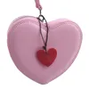 Wallets Heart-shaped Wallet Small Fresh Hand Bag Cute Heart Student Mini Clutch Purse Short Organizer Coin Pocket PVC