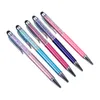 Fashion Design Creative Crystal Pen Diamond Ballpoint Pens Stationery Ballpen Stylus 20 Colors Oily Black Refill DH8578