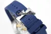 V8F Overseas 4500V UltraHin A5100 Self Winding Automatic Mens Watch 41mm Blue Dial Stick Markers Bracelet en acier inoxydable Super 2713775