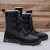 Big Size 38 48 Mens Snow Boots High Tube Winter Outdoor Warm pluche casual schoenen voor mannen Laceup Antiskid Boots Retro6059091