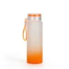 500ml sublimation Water Bottle Frosted Glass Water Bottles Creative Portable BPA Free Heat transfer Water Cup Gradient Color