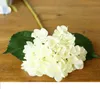 2021 Högkvalitativ riktig Touch Silk Hydrangea Big Flower 7.5 "Silke White Wedding Flower Bouquet för Wedding Centerpieces Hem