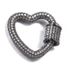 ESPNSPORT RIVERSR CZ Micro Pave Clasps Clasps Accessories White Pink Yellow Gun Black Heart Copper Zircon Diy Jewelry Healsings بالجملة