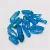 6pcs Drop Naturel Bleu Titanium Aura Artisanat Cristal Quartz Point Gemstone Curin Chakra pour la fabrication de bijoux 620 S2