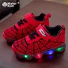 Size 21-35 Baby LED Shoes With Lights Mesh Toddler Shoes For Kids Boys Luminous Baby Girls Shoes Glowing Sneakers For Children 211022