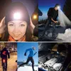 Unisex 4 LED Podświetlany Przycisk Cap Typ Baterii Ciepłe Czapki Outdoor Fishing Running Beanie Hat Flash Reflektor Camping Wspinaczka Ca Y21111