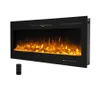 Building Supplies 120.00V 1500.00W 50in Sheet Metal Glass Built-In/Wall-Mounted/Temperature-Adjustable/Timing/Display/Fake Firewood/Crystal Stone/Flame Fireplace