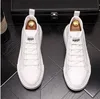 New designer Men Leather White Sneakers Men Comfortable Breathable Business Casual Shoes Lightweight Summer Male Footwear