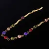 Hot Stock 18K Real Gold/Platinum Electroplated Austrian Zircon Bracelet