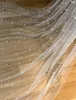 Véus nupciais sem pente branco / marfim / champanhe longo véu uma camada blusher com pérolas velos de noiva contas de casamento 3meter