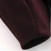 Hiver mode vin rouge rétro laine un bouton lâche revers longue veste manteau femmes Style 210521