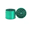 4 Layers Smoking Accessories Grinders Herb Tobacco Spice Crusher 50mm Zinc Alloy Grinder With Scraper Flat Concave 5 Colors Including Retail Package