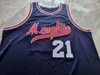 Chen37 rare Basketball Jersey Men Youth women Vintage Navy blue Larry Finch Yellow Size S-5XL custom any name or number