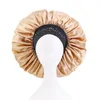 Beanie/Skull Caps Women Satin Solid Color Wide-Brimmed Hair Band Sleep Cep