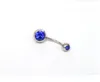 New Stainless Steel belly button rings Navel Rings Crystal Rhinestone Body Piercing bars Jewlery for women's bikini fashion Jewelry GC161