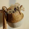 Корзины для хранения натуральная морская водоросль сплетенная корзина домохозяйственная складная садовая цветочная ваза подвеса домашний декор плантатор