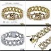 Tennis European and American Hiphop Mens Bracelet 18mm is bezaaid met zirkon Miami Cuba -keten Klozf A4LRP