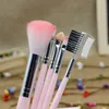 Makeup Brushes Sets Portable Makeup Brushes Set 5pcs Eyelash Cleaning Brush Makeup Brush Case Red Eyeliner and eyebrow brush