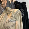 Retro besticktes Zip Up Sweatshirt Y2k Harajuku 2022 Plus Size Hoodie Koreanischer Stil lockerer Buchstabe Langarm Pullover Hoodie
