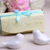 2021 Envio Cerâmica Amor Pássaro Sal e Pepper Shaker Wedding presentes para hóspedes Articulos de Fiesta Weding Louvenir