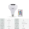 Luz led inteligente sem fio bt alto-falante 12w rgb lâmpada 110v 220v leitor de música áudio com controle remoto4644714