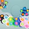 Sensory Fidget Toy Pillners Drukowane Kwiat Bubble Popper Board DNA Rainbow Balls Push Finger Fun Dorosłych Dorosłych Stresowa Relief Pulpit Bubbles G4U12ME