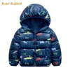 Bebé niña niño chaqueta otoño invierno ropa de dibujos animados niños cálido grueso abrigo con capucha niños ropa exterior 1-7 y ropa para niños pequeños 211204