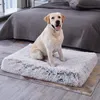 Chenils stylos en peluche grand lit pour chien tapis de couchage en mousse à mémoire de forme pour animaux de compagnie orthopédique lavable coussin antidérapant pour chats chiens Supp216d