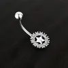 Star Diamond Belly Button Rings Navel Nail Allergy Gratis rostfritt stål Kroppsmycken för kvinnor Crop Top Will och Sandy